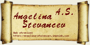 Angelina Stevančev vizit kartica